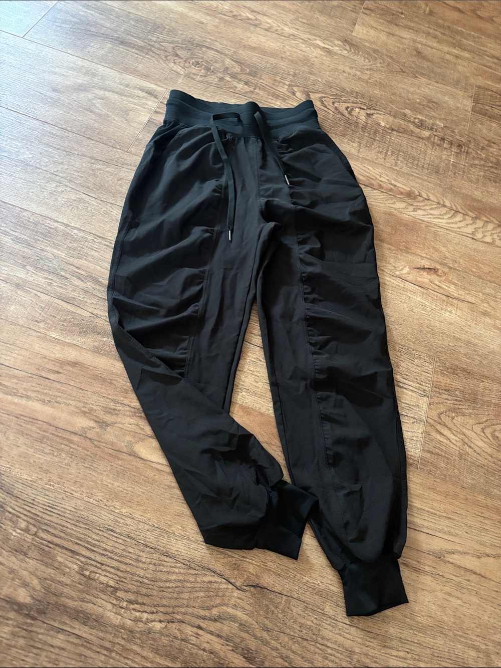 Black Drawstring Jogger Pants for Women